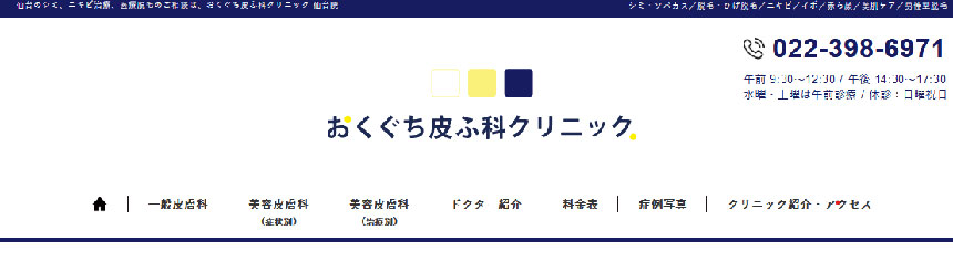 仙台市で評判のニキビ治療におすすめのクリニック5選 おくぐち皮ふ科クリニック