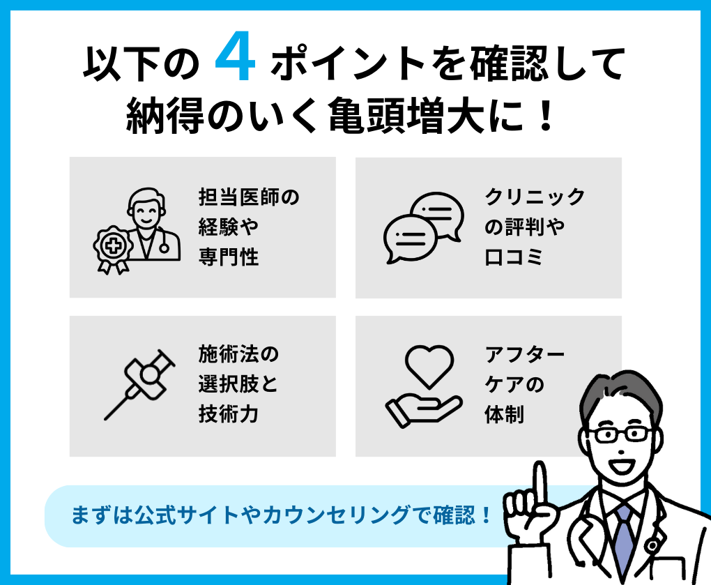 亀頭増大を選ぶ際のポイント4つを紹介|横浜市の亀頭増大術 おすすめのクリニック5選