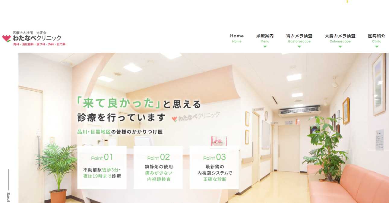 【2025年最新】品川区の大腸カメラにおすすめのクリニック5選|わたなべクリニック