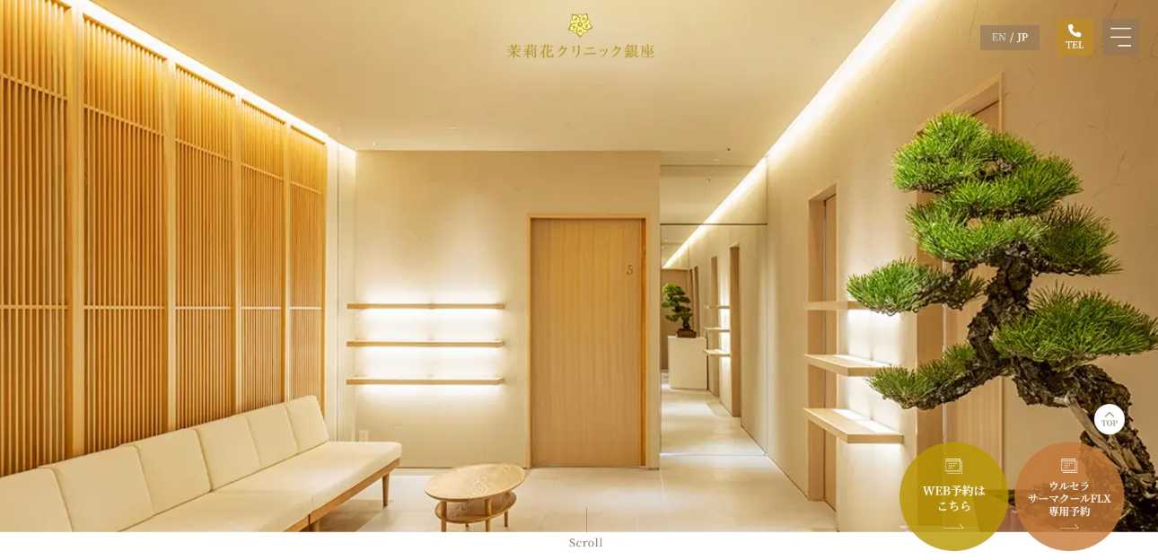 【2025年最新】東京都のウルセラ(ウルセラリフト)におすすめのクリニック10選|茉莉花クリニック銀座