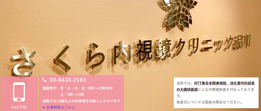 東京都の内視鏡検査におすすめのクリニック13選|さくら内視鏡クリニック品川